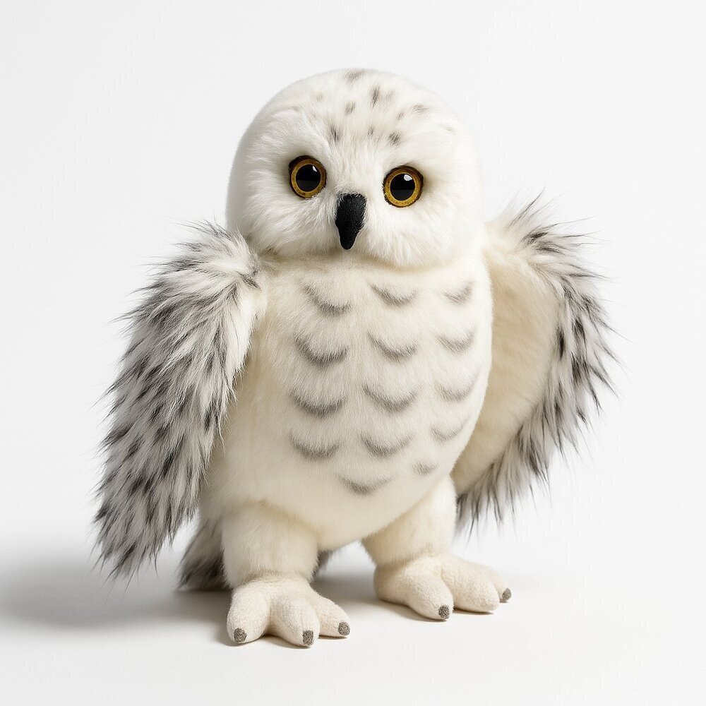 Douglas Snowy Owl Plush Toy White Stuffed Animal Gift Collectible 8in